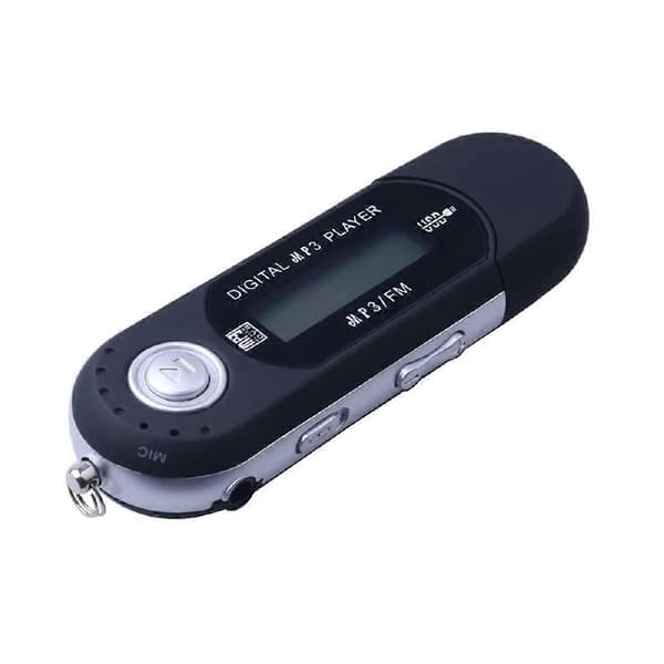 Kannettava USB MP3-soitin Musiikkisoitin Digitaalinen LCD-näyttö Musta