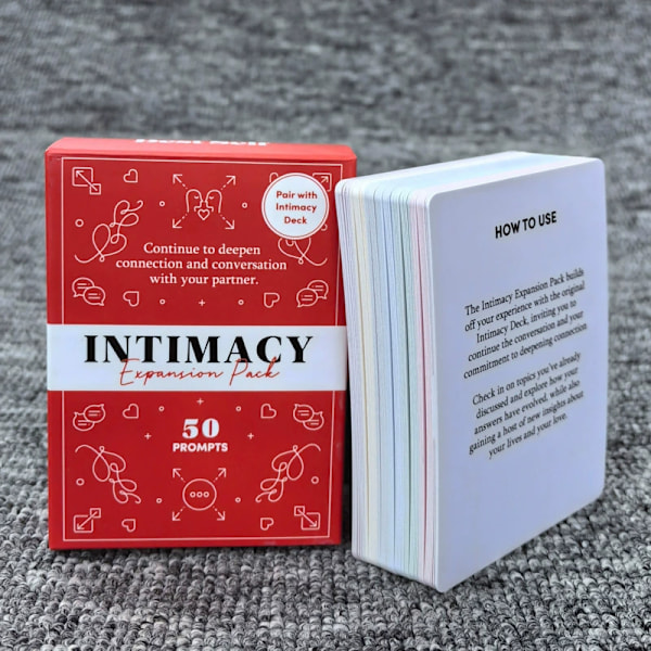 Intimitetskortlek från BestSelf, engelskt romantiskt par, kärleksfull dialog, spel, brädspel, kort INTIMACY expansion pack