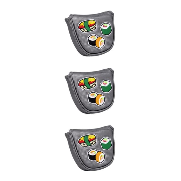 1/2/3/5 Golf Mallet Putter Hodebeskyttelse For Golfkølle Grå putterbeskyttelse Gray putter cover 3Set