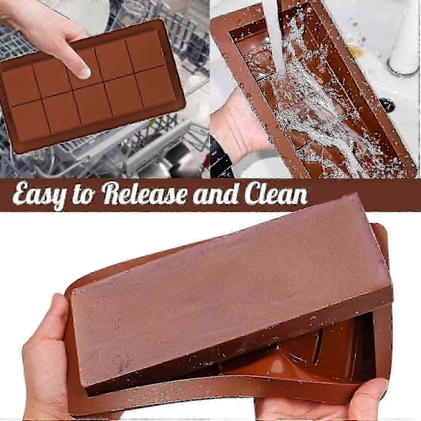 Chokladform Silikon Dubai Chokladform, Silikonformar, Djup Chokladform, Chokladkaksform för Choklad 1pcs