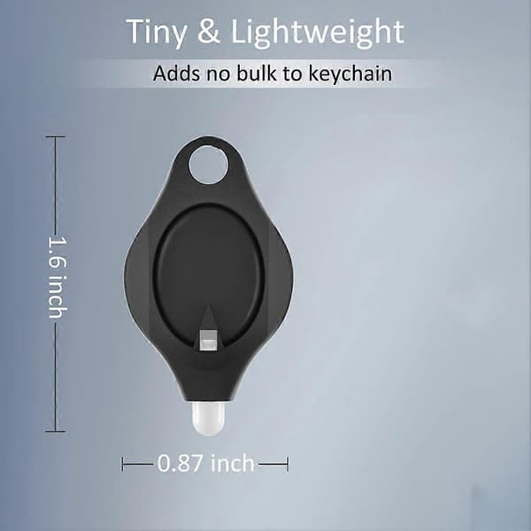 10 kpl miniavainperä taskulamppu erittäin kirkas LED-avainperälamppu, LED-avainperä musta