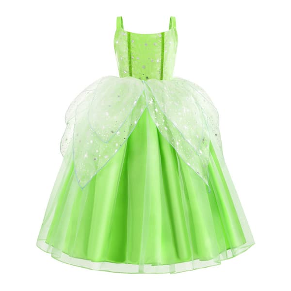Barnflicka Halloween Peter Pan Tingeling Fe Cosplay Klänning 100cm