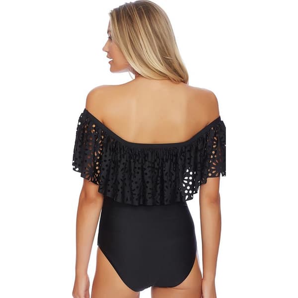 Crop Top Off Shoulder Ruffle Badedrakt for kvinner XL