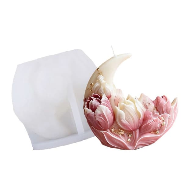 Silikoneform til fremstilling af månetulipanlys