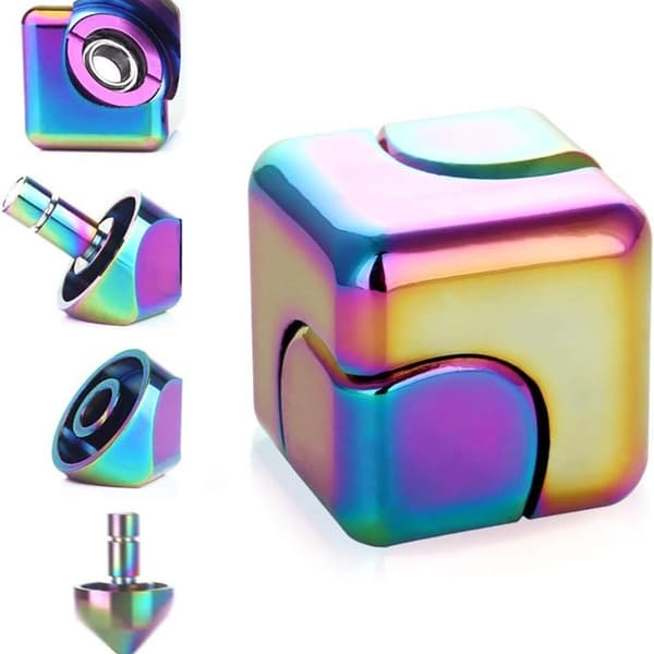 Metalltryck Anti-ångest Magic Dice Toy Dekompression Toy Spiral Magic KLB