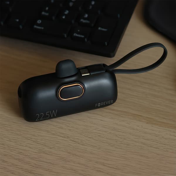 Forever mini powerbank MTB-100 22.5W 5000 mAh Lightning sort