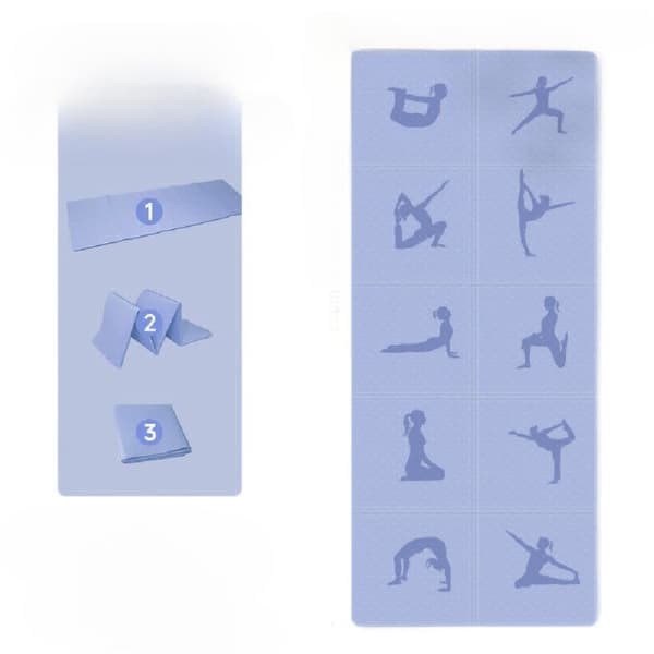 Vikbar TPE yogamatta 183 x 61 x 0,6 cm