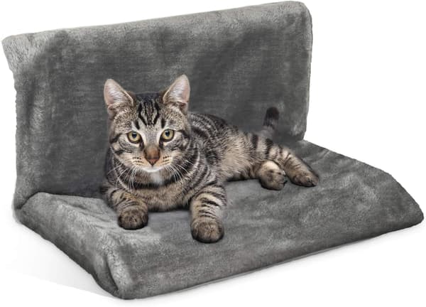 Varm og koselig elementseng for katt og hund (grå)