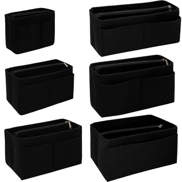 2x Taskeindsatser - Sort Sort Sort Black Mini