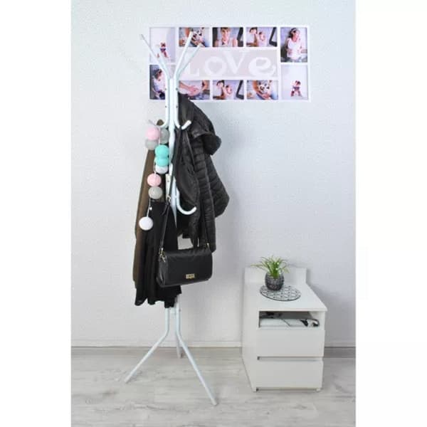 Naulakko / Vaateteline - 170cm Vit white