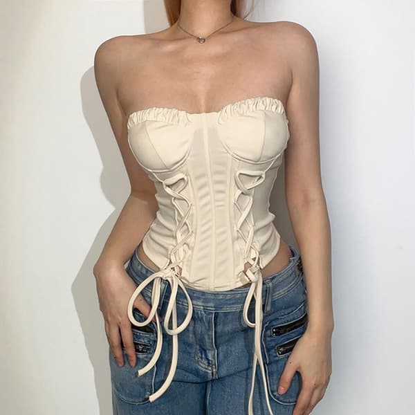 Cropped Top Slim Fit Korset M M