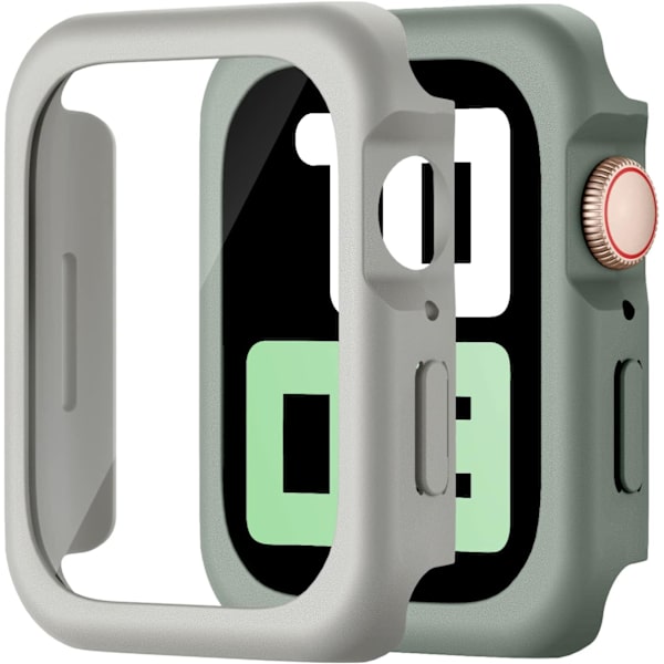 Kompatibelt skärmskydd för Apple Watch 50mm Olivgrön/Stengrön Olivgrön/stengrön 41 mm