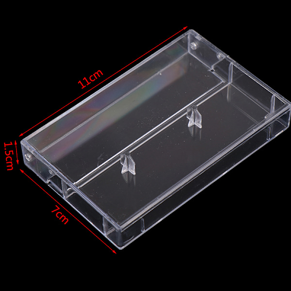 10 st inspelningskassettfodral förvaringsbox transparent D 10pcs