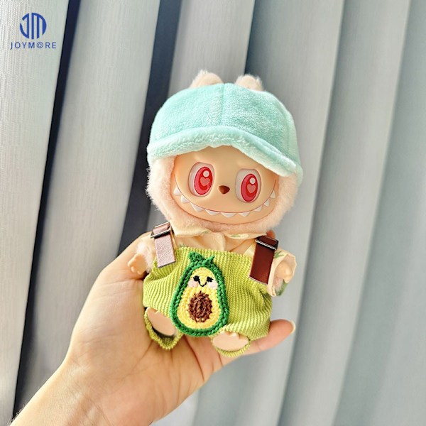 /NC/POP MART Labubu Macaron Leksak Have a Seat Labubu Klädset och Tillbehör Labubu Kläder 17cm Designers 17