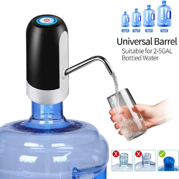 Vattenflaskpump USB-laddning Vattenflaskdispenser Automatisk dricksvattenpumpdispenser