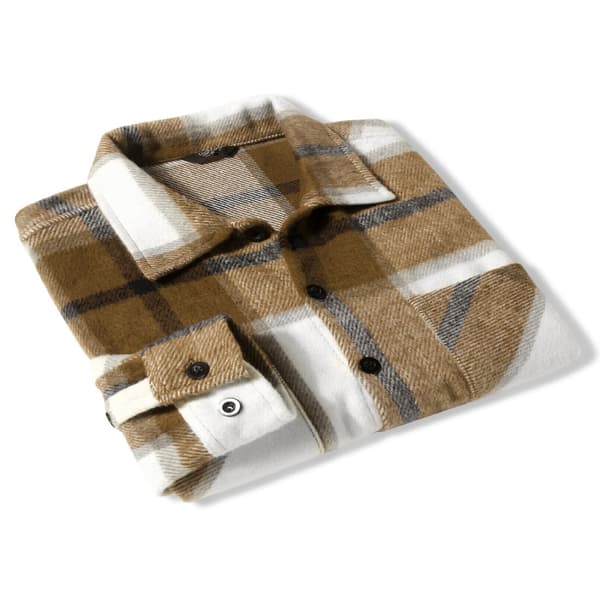 Flannel skjorte til mænd, afslappet ternet skjortejakke med knapper A8 L