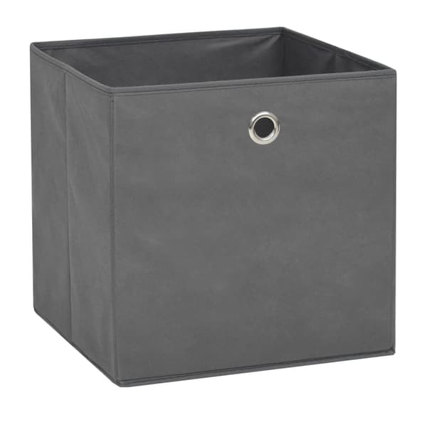 Oppbevaringsbokser 4 stk. Ikke-vevd stoff 32x32x32 cm Grå gray gray