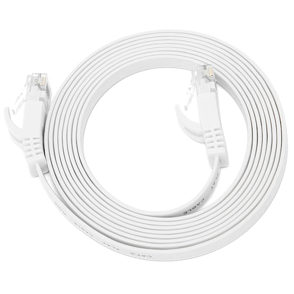 2M CAT6 Gigabit Ethernet-kabel - 8-kärnig platt tvinnad kopparnätverkskabel