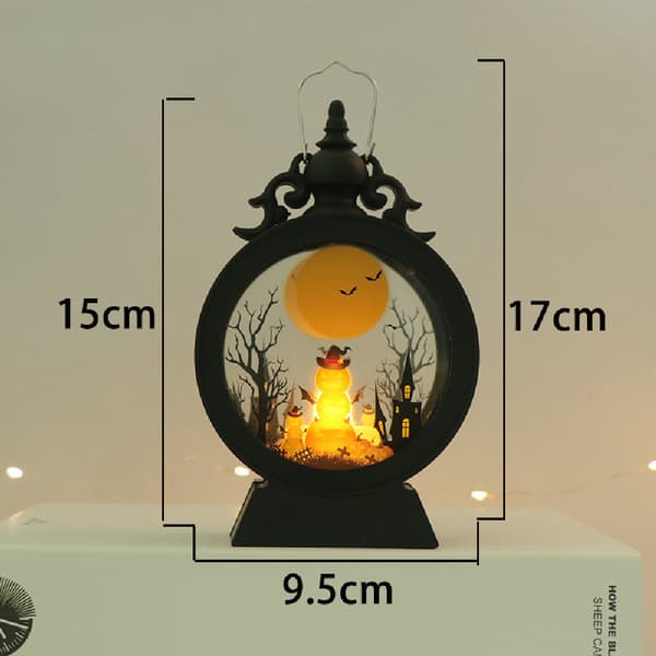 Halloween-lanterner, retro LED-lys, minilanterner, udendørslanterner, klart glas, velegnet til bryllupper, jul A3
