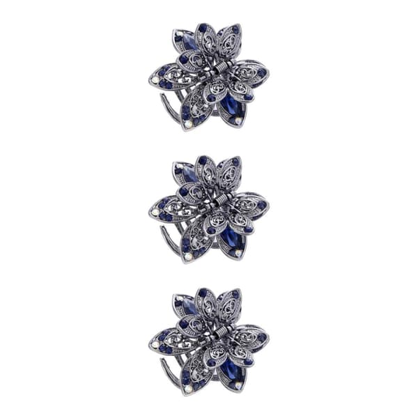 1/3 Rhinestone Blomst Stor Hårklemme Hårtilbehør til 3Set