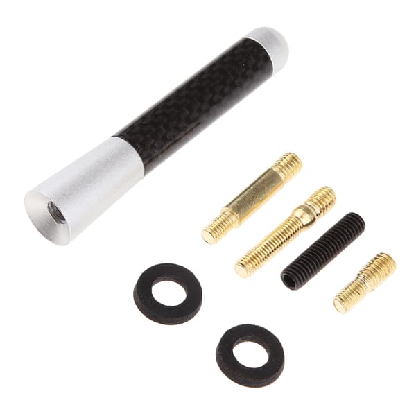 1/2/3 Kort Stubby Bil Auto Antenn AM/ Antennmast Skruvtyp Vit White 1Set