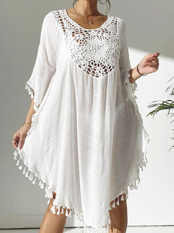 Strandtunika för kvinnor, virkad spetstunika 2