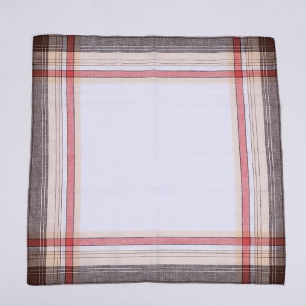 12-pack Herrnäsdukar Bomull 40x40 cm, Bomullsnäsduk - Klassisk Rutig Design A (12st)