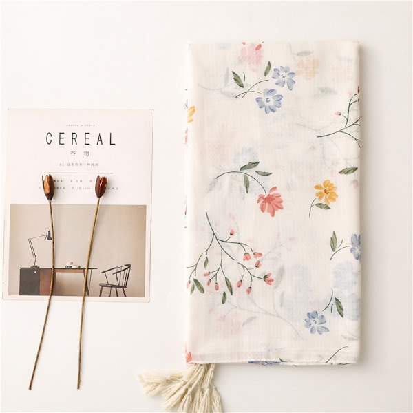 Enkel och elegant sjal i bomull och linne i storlek 180×90 cm