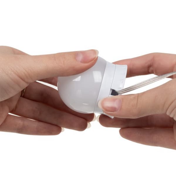 LED-lys til makeup-spejl | 10 stk. selvklæbende spejllys med USB hvid white