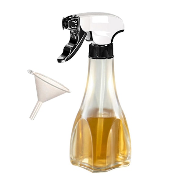 Oljeflaska Spray 240ml Olivoljesprayer Portabel Oljedispenser för Kök Black Wihte