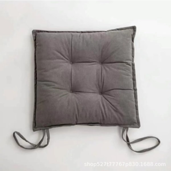 Sittdyna med fästremmar, stolsdyna, 45 x 45 x 4 cm Light gray