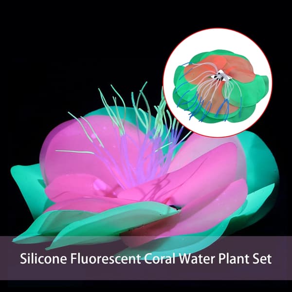 Akvarielandskab Kunstig Plante Fluorescens til Akvarier Terrarium