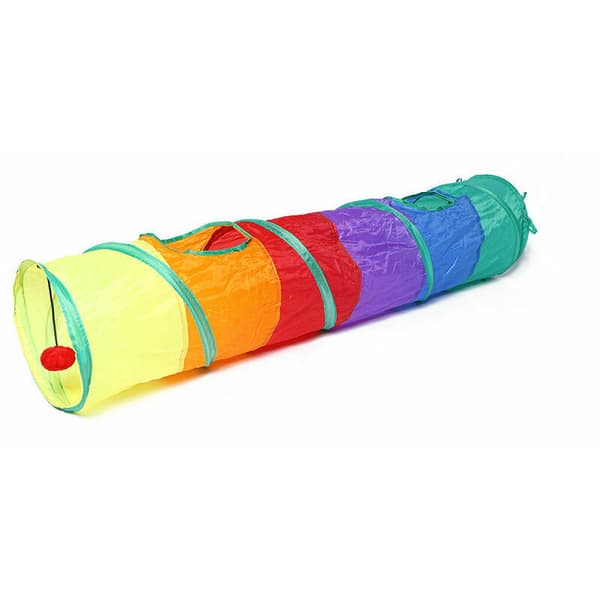 Agility løbetunnel til hunde 115 25cm (regnbuefarver)
