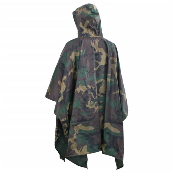 vidaXL Vandtæt regnponcho til camping/vandring camouflage Green green