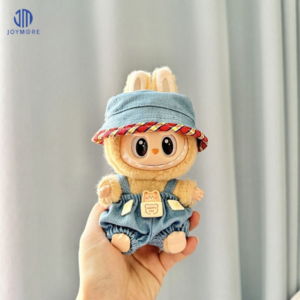 /NC/POP MART Labubu Macaron Leksak Have a Seat Labubu Klädset och Tillbehör Labubu Kläder 17cm Designers 32