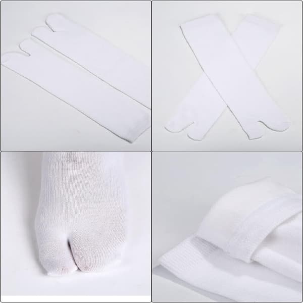 Par Unisex Tabi Flip Flop Sokker Geta Sokker Bomuld Split Toe Tabi Sokker Elastisk til Kvinder og Mænd, Multicolor