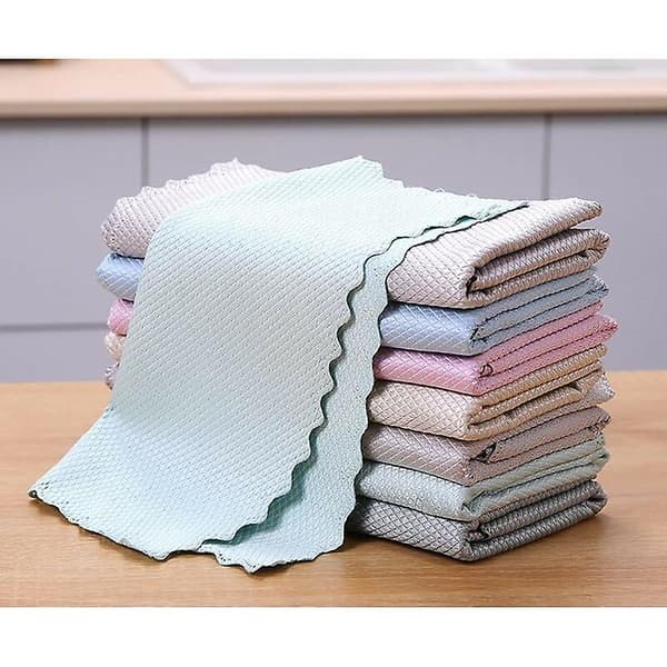 10-pak microfiber køkkenruller, alsidige husholdningsklude i vaskbar microfiber, 30x40 cm-FA6-