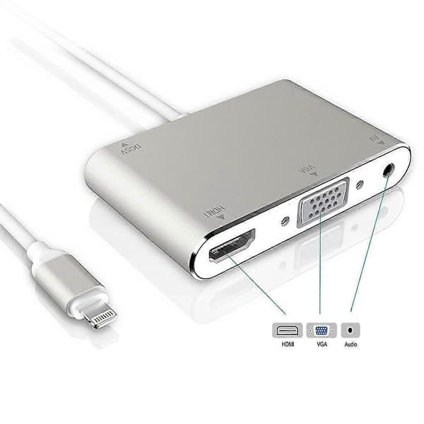 1080P Lightning til HDMI VGA Audio Video Adapter Konverter til Apple
