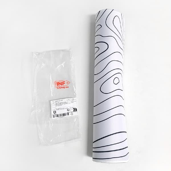 Stor musematte skrivebordsbakgrunn Hvit S Hvit White S