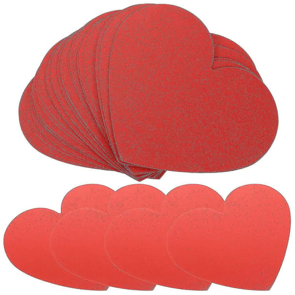 40 stk hjerteformede kort Valentinsdag gavekort blanke hjerteformede kort hjertepapirutklipp