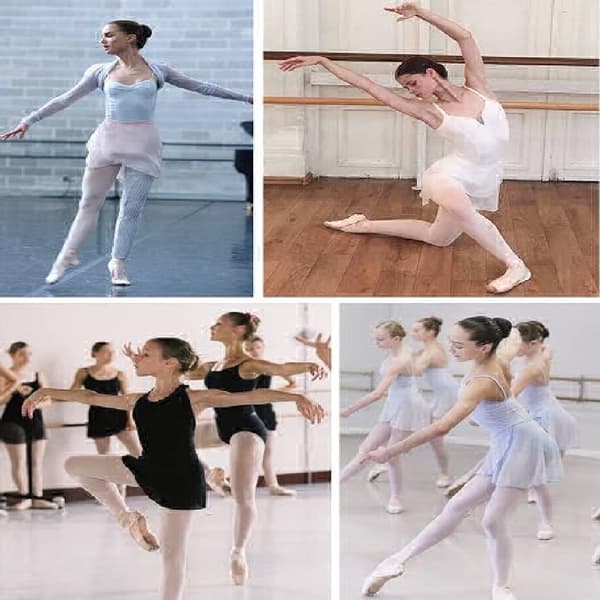 Ballettskjørt i chiffon, justerbart, omslagsstil, ballett