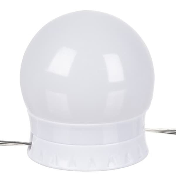 LED-lys til makeup-spejl | 10 stk. selvklæbende spejllys med USB hvid white