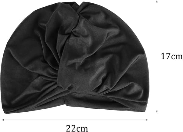 Dame Stof Plisseret Badehætte Bandana Pool Strand Surf Badehætte Elastisk Øreklap Badehætte Blød Crossover Hat