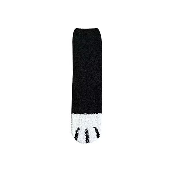 Kawaii Kattstrumpor Dam Puffy Crew Strumpor Söta Kattfot Strumpor 6-pack
