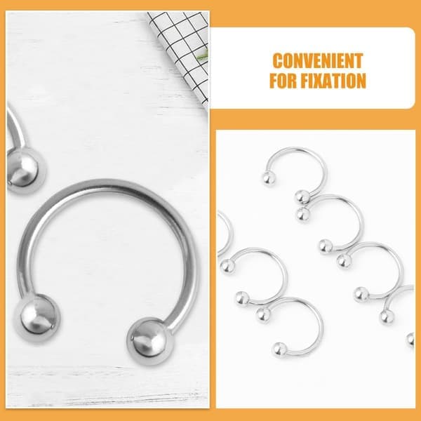 Metall Hästsko Septum Ring Hatt Hoop 10st 1.5cm Silverlegering Piercing Smycken