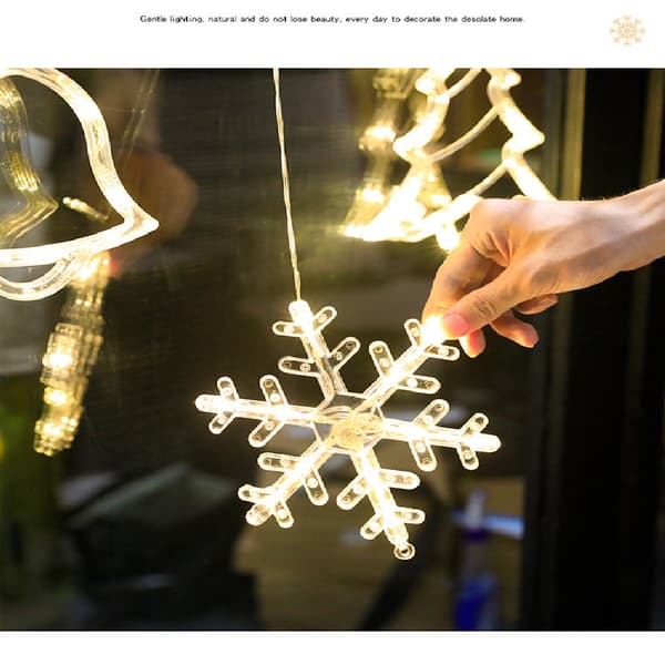 LED-stjernelys til juledekorasjon – Julevinduslys – Batteridrevet med sugekopp A4