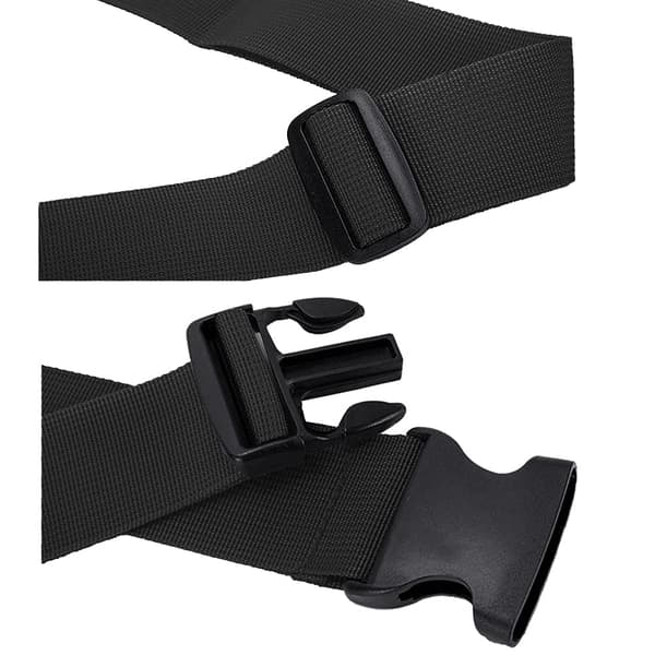 Bagagestropper til kufferter, 4-pak, sort black