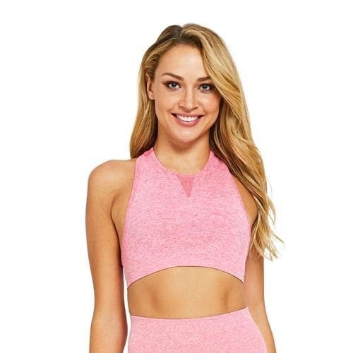 Pink træningstop bh med mesh-ryg Pink Pink Rosa s