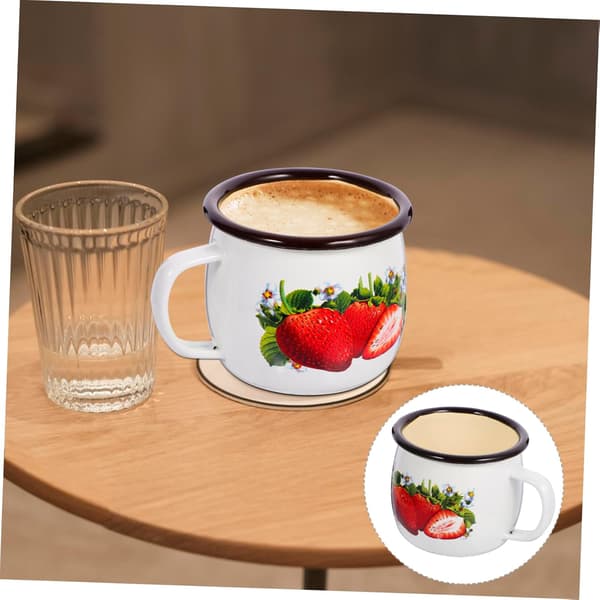 Emajmugg Hem Emajmugg Kontor Emajmugg Kaffemugg - Mugg Hushåll Emajmugg Te Drickmugg Emajlporslin Temugg