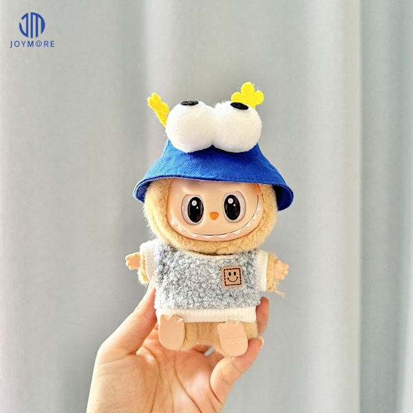 /NC/POP MART Labubu Macaron Leksak Have a Seat Labubu Klädset och Tillbehör Labubu Kläder 17cm Designers 25